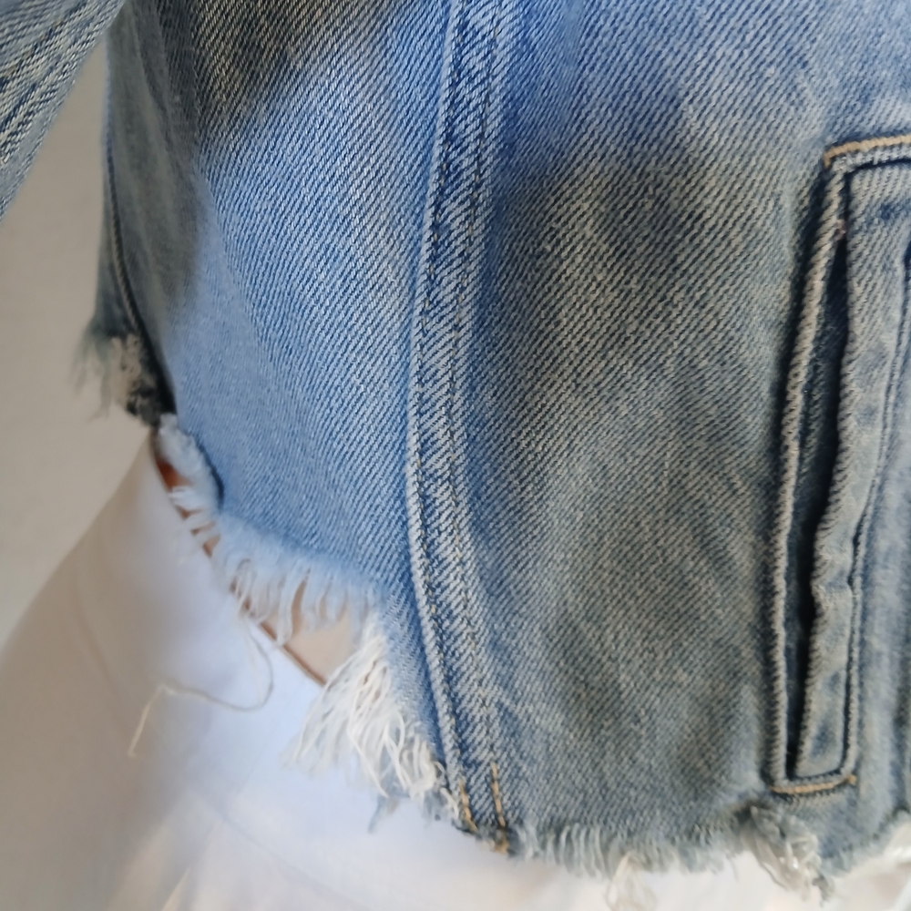 Eesome Light Blue Denim Jacket with Copper Accents - Picture 8 of 9